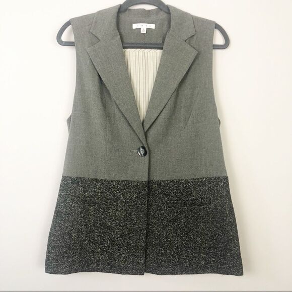CABI | Over the Moon Vest Gray Tweed Sleeveless S - Picture 1 of 8